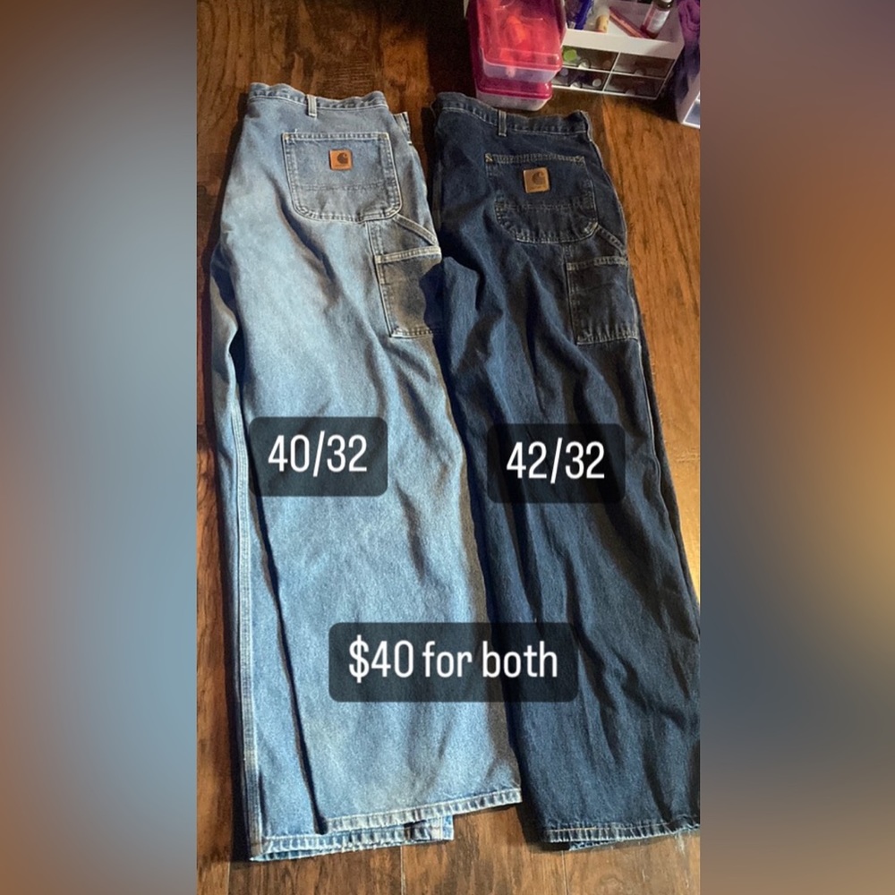 Carhart Jeans $20 each and $40 together